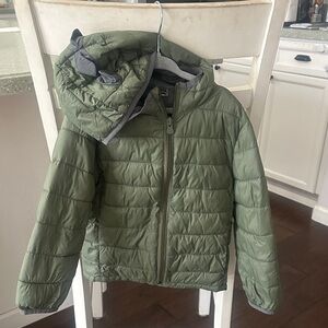 Kids Green Puffer Jacket